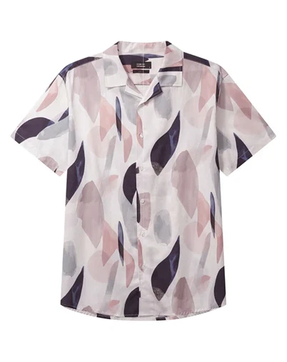 Clean Cut Copenhagen - Bowling Ebbe Printed Skjorte - Violet Ice